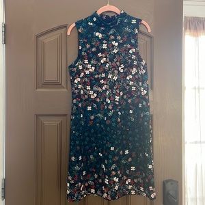 Floral high neck dress